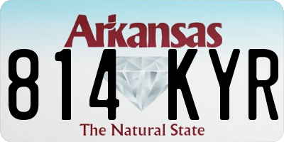 AR license plate 814KYR