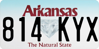 AR license plate 814KYX