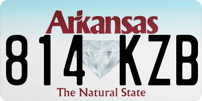 AR license plate 814KZB