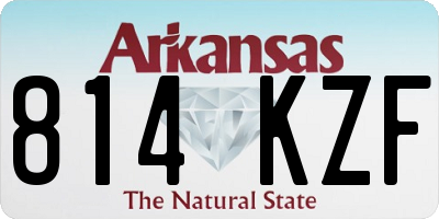 AR license plate 814KZF