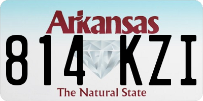 AR license plate 814KZI
