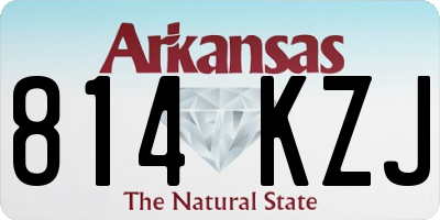 AR license plate 814KZJ