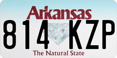 AR license plate 814KZP