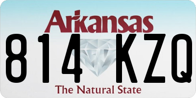 AR license plate 814KZQ