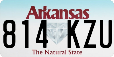 AR license plate 814KZU