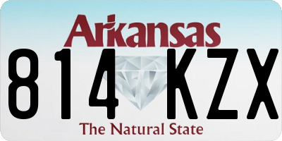 AR license plate 814KZX