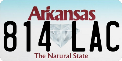 AR license plate 814LAC