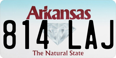 AR license plate 814LAJ