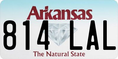AR license plate 814LAL