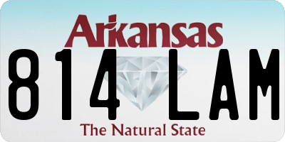 AR license plate 814LAM