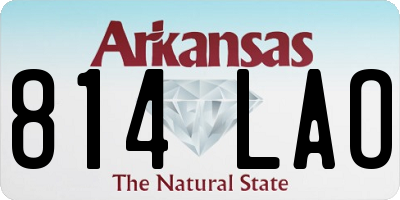 AR license plate 814LAO