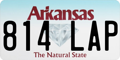 AR license plate 814LAP