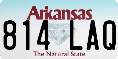 AR license plate 814LAQ