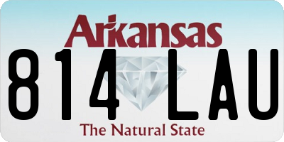 AR license plate 814LAU