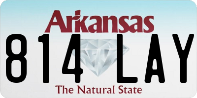 AR license plate 814LAY