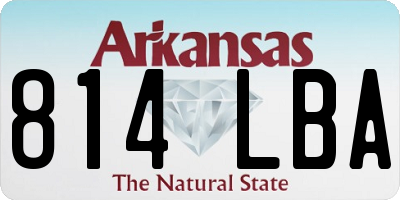 AR license plate 814LBA
