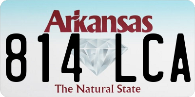 AR license plate 814LCA