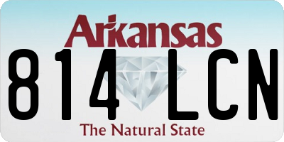 AR license plate 814LCN