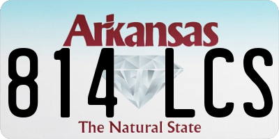 AR license plate 814LCS