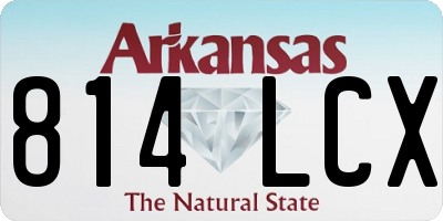 AR license plate 814LCX