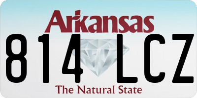 AR license plate 814LCZ