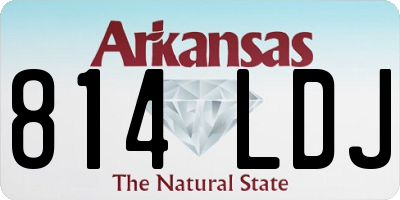 AR license plate 814LDJ