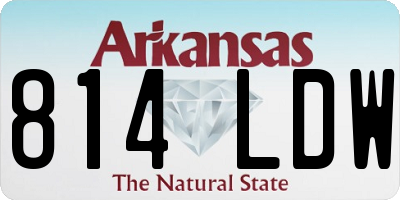 AR license plate 814LDW