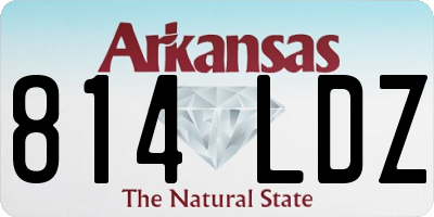 AR license plate 814LDZ