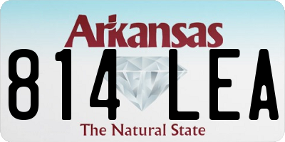 AR license plate 814LEA
