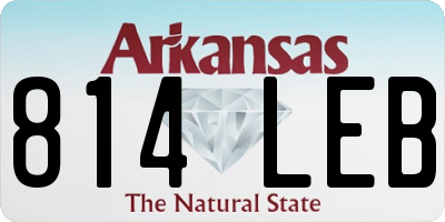 AR license plate 814LEB
