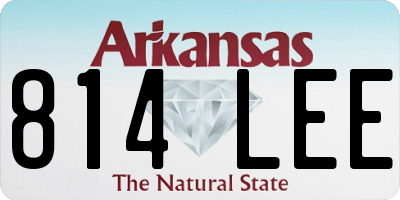 AR license plate 814LEE