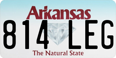 AR license plate 814LEG