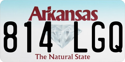 AR license plate 814LGQ