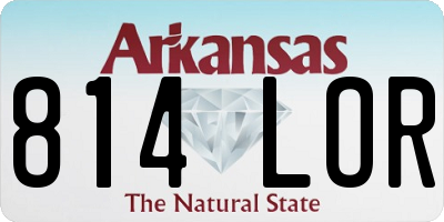 AR license plate 814LOR