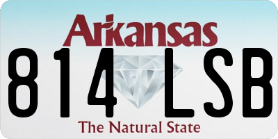 AR license plate 814LSB