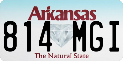 AR license plate 814MGI