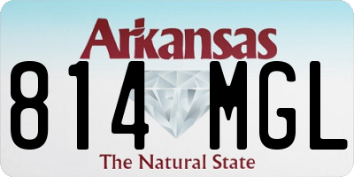 AR license plate 814MGL