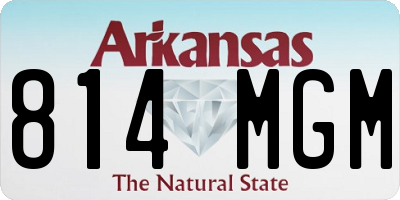 AR license plate 814MGM