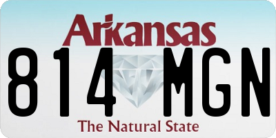 AR license plate 814MGN