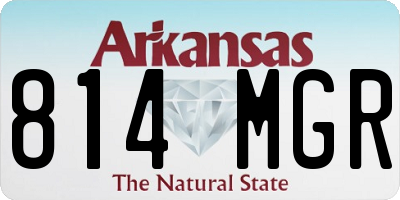AR license plate 814MGR