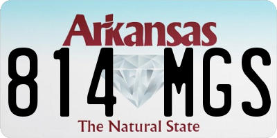 AR license plate 814MGS