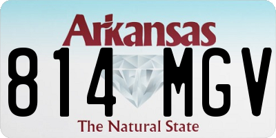 AR license plate 814MGV