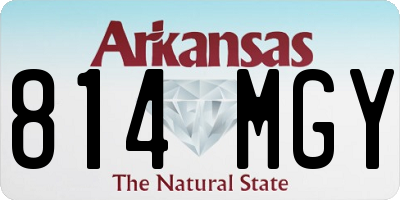 AR license plate 814MGY