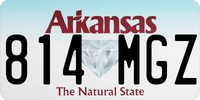 AR license plate 814MGZ