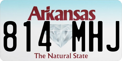 AR license plate 814MHJ