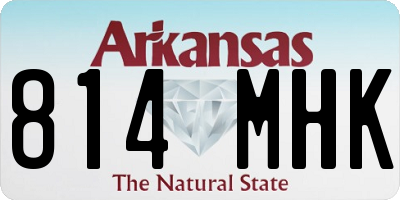 AR license plate 814MHK