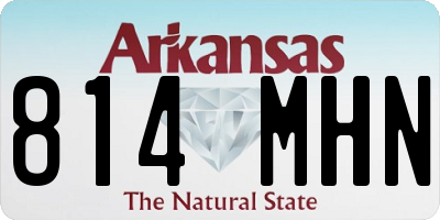 AR license plate 814MHN