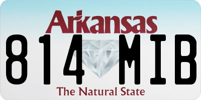 AR license plate 814MIB