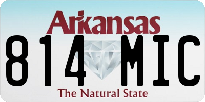 AR license plate 814MIC