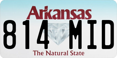 AR license plate 814MID